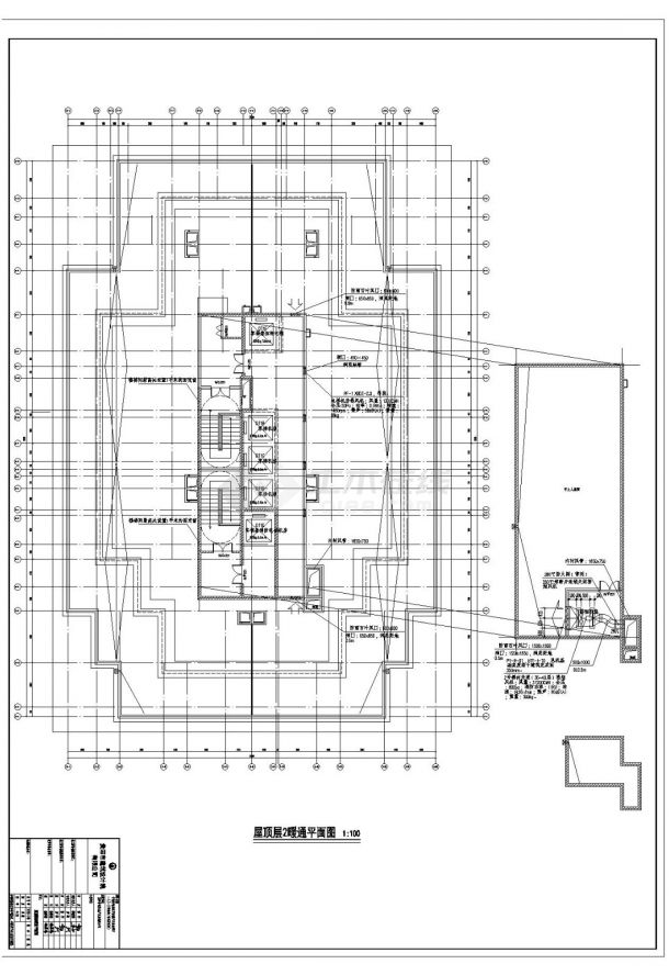 首钢某地块暖通施工cad图纸-图二