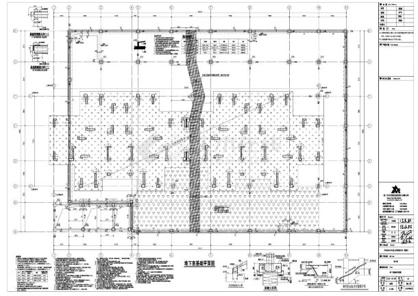 开阳县公共租房地下室结构布置CAD详图-图一