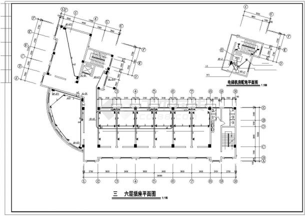 营业6层办公楼电气设计施工图-图二