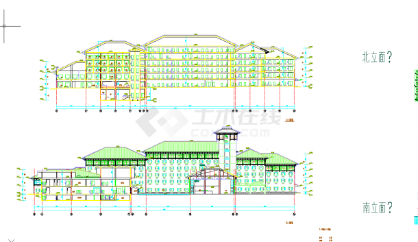 [江西]多层新中式风格宾馆建筑施工图纸-图二