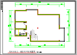 某两层家居室内装修cad平面施工图纸-图一