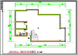 某两层家居室内装修cad平面施工图纸_图1