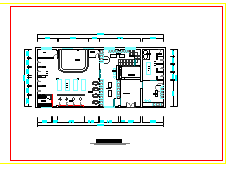 某两层浴场室内装修cad平面布置方案图_图1