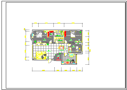 某两室两厅室内家装设计cad方案施工图_图1