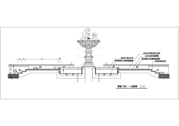 南通市海门区某广场新建喷泉施工图纸-dwg_图1