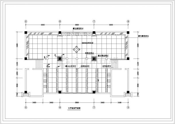 某地区办公楼全套装修设计CAD施工图纸-图二