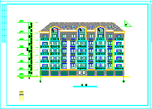 某六层住宅小建筑详细cad施工图纸_图1