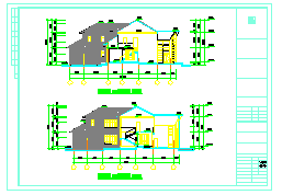 某两层别墅建筑设计CAD施工图纸-图一