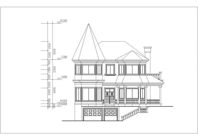 某永宁花园二层别墅CAD整套设计大样施工图纸_图1