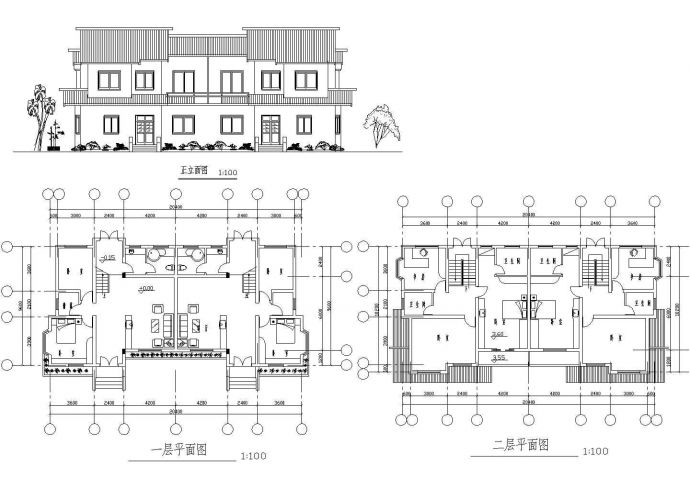 某翠园小区别墅CAD详细大样构造施工图_图1