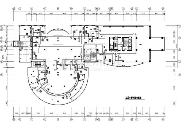 某市房管所办公楼空调全套设计cad平面施工图（大院设计）-图二
