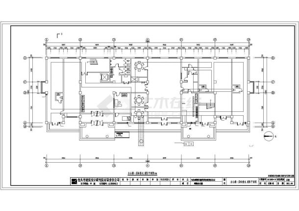 某六层办公楼全套给排水设计cad施工图纸（含设计说明）-图一