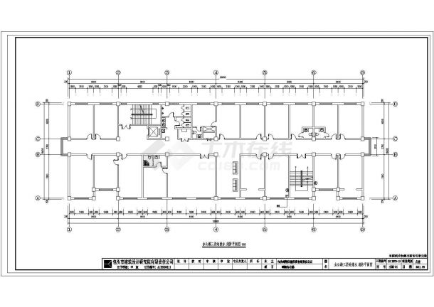 某六层办公楼全套给排水设计cad施工图纸（含设计说明）-图二