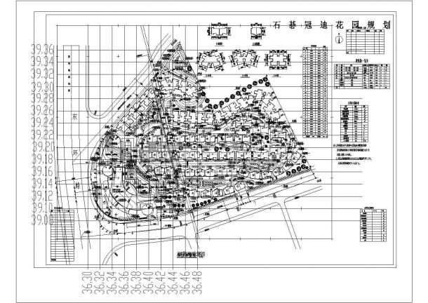 某广州关弟花园CAD设计详细大样总平面图-图一