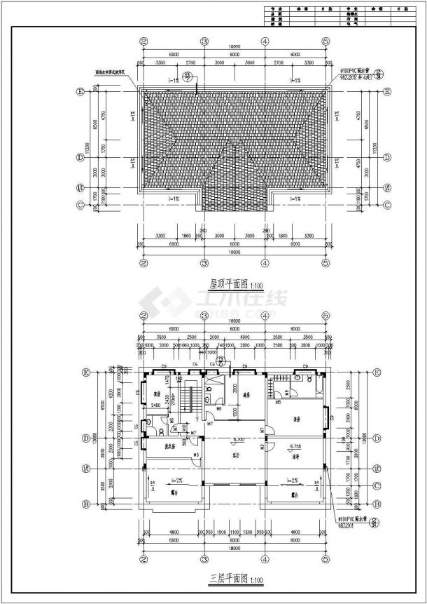 某南门小区别墅全套CAD详细设计构造完整施工图-图二