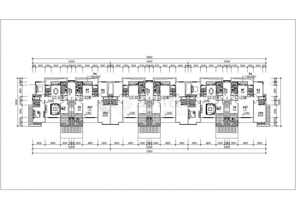 某花园洋房住宅CAD详细大样设计平立剖面图-图二