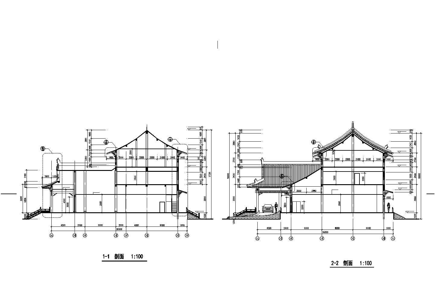 某市太湖古建筑设计CAD施工图纸