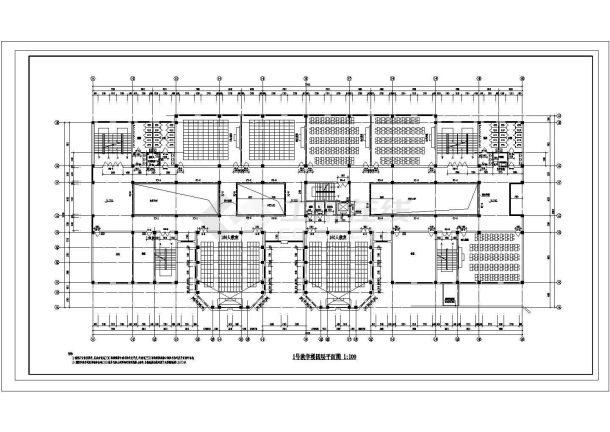 某地区教学楼建筑施工平面图-图一