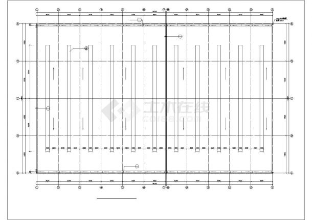 昆山市某各层1900平米2层框架结构生产车间建筑设计CAD图纸-图一