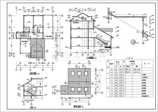某时代公寓别墅结构建筑CAD详细大样设计完整图-图二