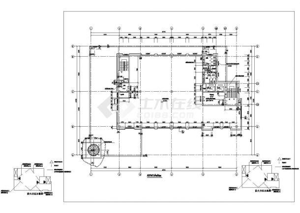 [南京]八层钢框架结构电影院结构施工图（含建施）-图一