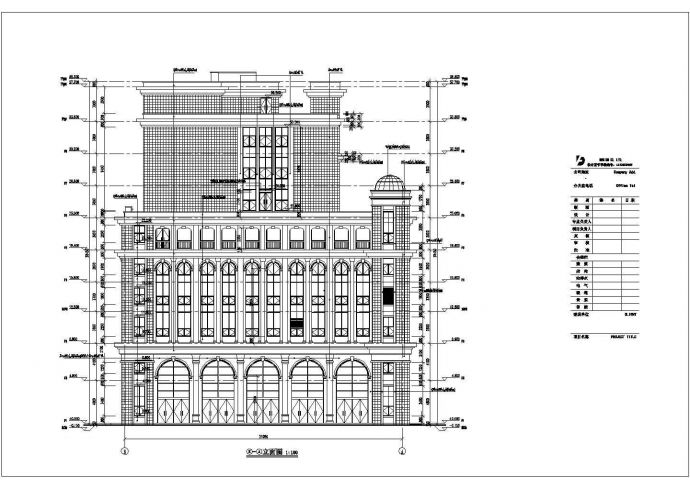 [南京]某八层钢框架结构电影院结构施工CAD图（含建施）_图1