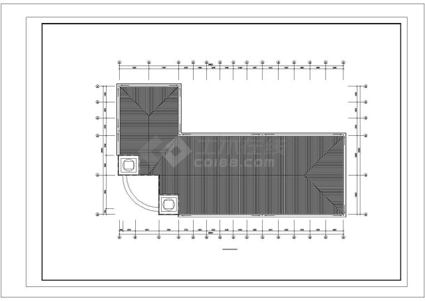 某纺织公司2473平方米厂房设计cad全套建施图（含设计说明，含办公楼设计）-图一