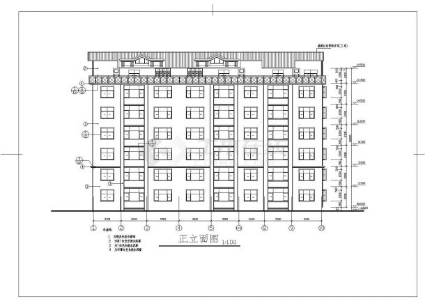 某带跃层带屋顶窗住宅CAD建筑设计施工全套图-图一