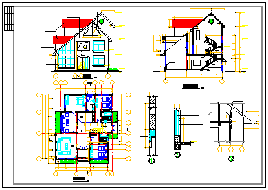 某别墅结构建筑设计cad方案施工图纸-图一