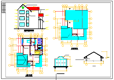 某别墅结构建筑设计cad方案施工图纸-图二