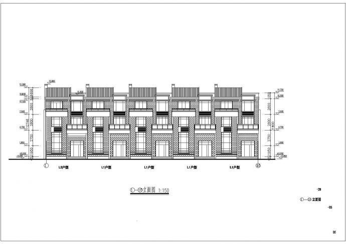 沈阳市某社区3层框混结构独栋私人别墅全套建筑设计CAD图纸（4套方案）_图1