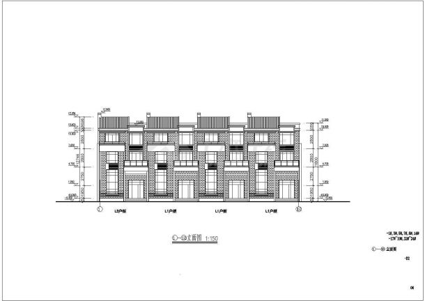 沈阳市某社区3层框混结构独栋私人别墅全套建筑设计CAD图纸（4套方案）-图二