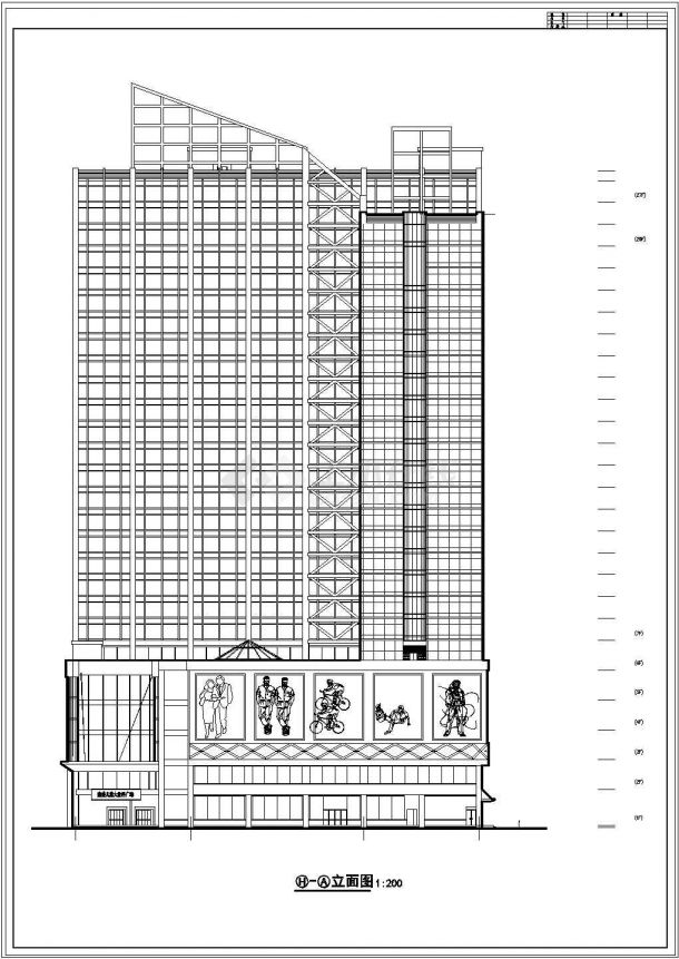 二十七层综合商业建筑施工图-图二