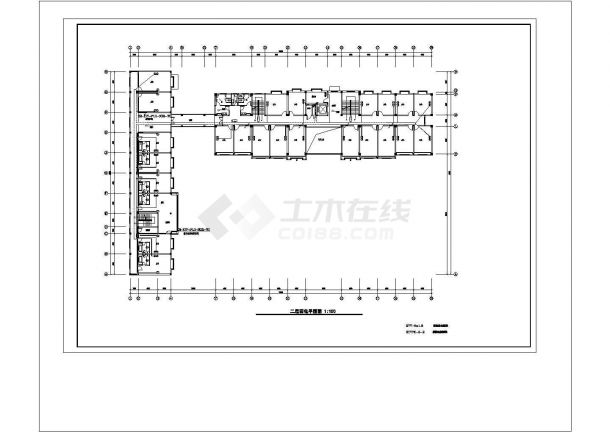 某五层办公楼建筑电气设计方案CAD建筑施工图-图二