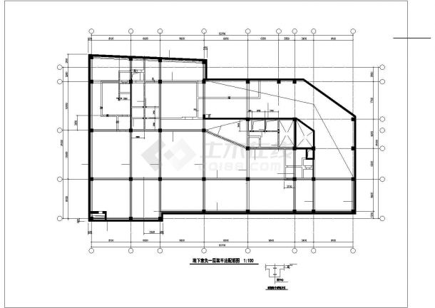 [南京]八层钢框架结构电影院结构CAD施工图（含建施）-图一