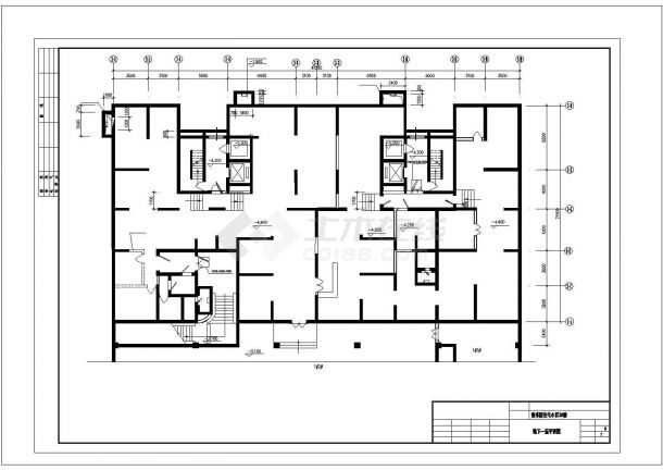 某住宅楼小户型设计CAD详图-图一
