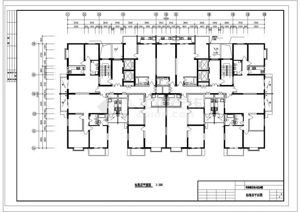 某住宅楼小户型设计CAD详图-图二