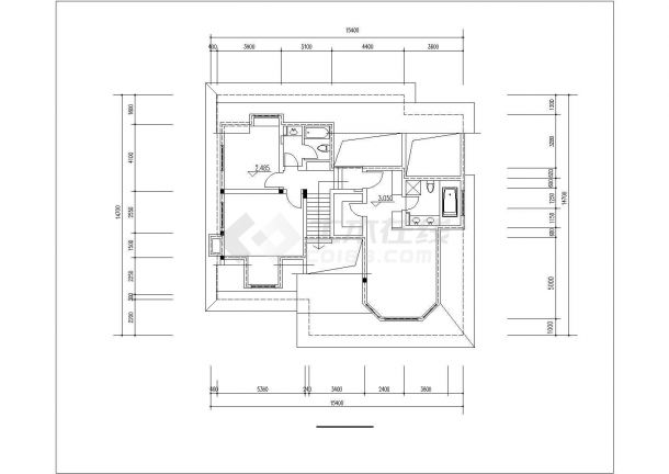 衡阳市某现代村镇320平米双层简约型乡村别墅平立面设计CAD图纸-图二