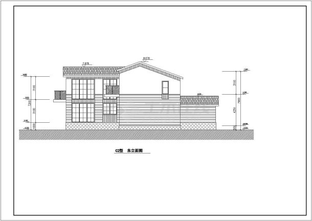某柏景湾小区全套别墅建筑CAD详细大样施工平立面设计图纸-图二