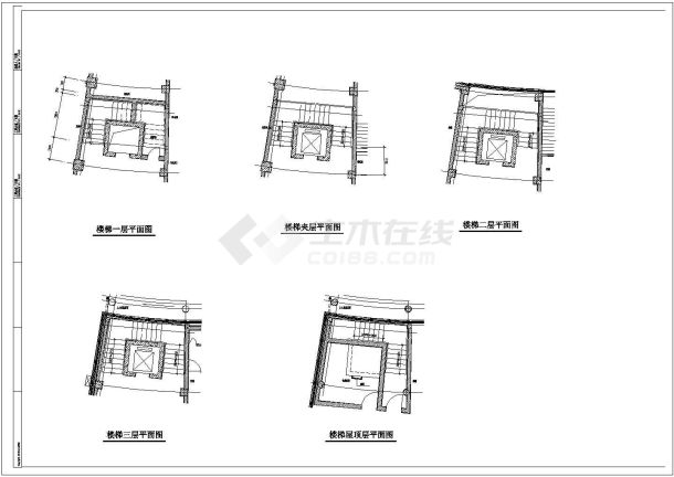 苏州某精品多层会所建筑施工全套设计cad图-图二