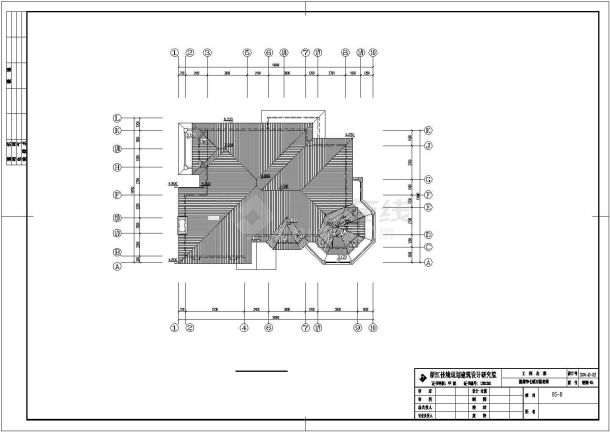 芜湖市长坪新村某3层砖混结构乡村别墅全套建筑设计CAD图纸-图二