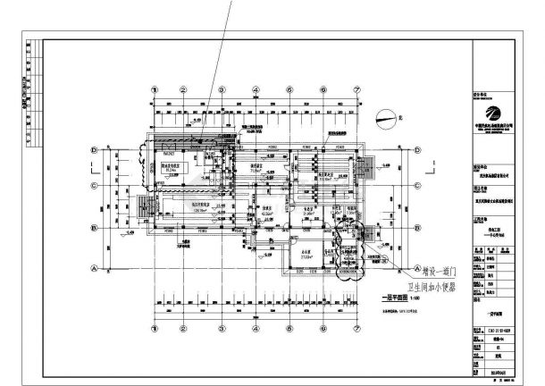 江苏某机场配套区供电工程建筑施工全套设计cad图（含室内装修材料分布表）-图二