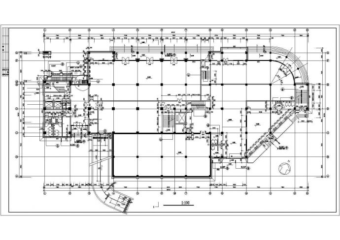 丽江市某小区12层框混结构商住楼建筑设计CAD图纸（1-2层商用）_图1