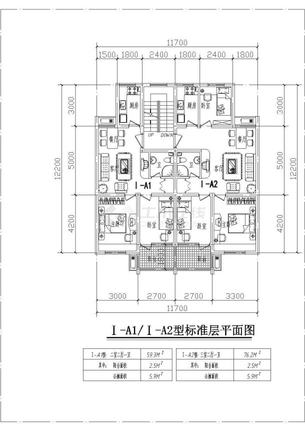 徐州市乐源花园小区经典热门的平面户型设计CAD图纸（共16张）-图二