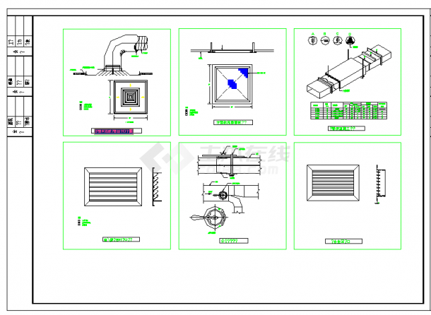 风管安装节点全套施工图（含效果图）-图二