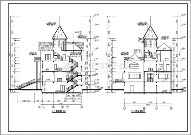 某欧式私人别墅CAD全套设计完整平面施工图-图一
