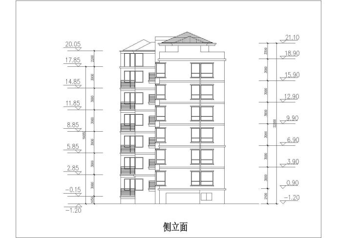 昆山市秀丽花园小区6层混合结构住宅楼建筑设计CAD图纸_图1