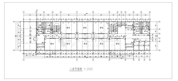 为某中学教学楼建筑方案设计施工全套图纸,资料内容包括:一层平面图