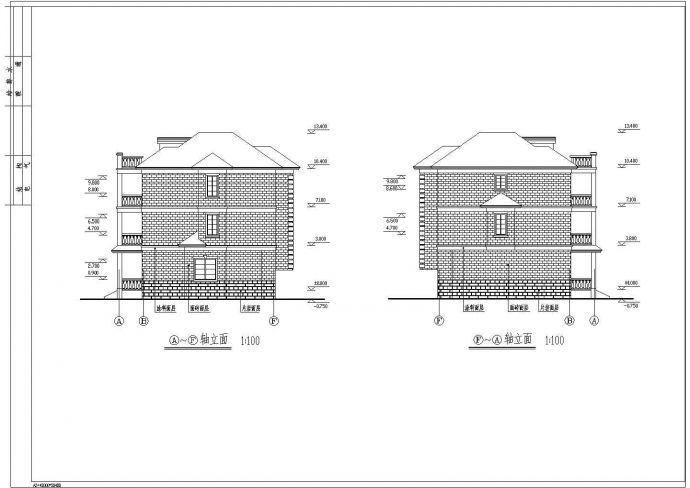某乡村小别墅建筑CAD设计完整大样施工图_图1