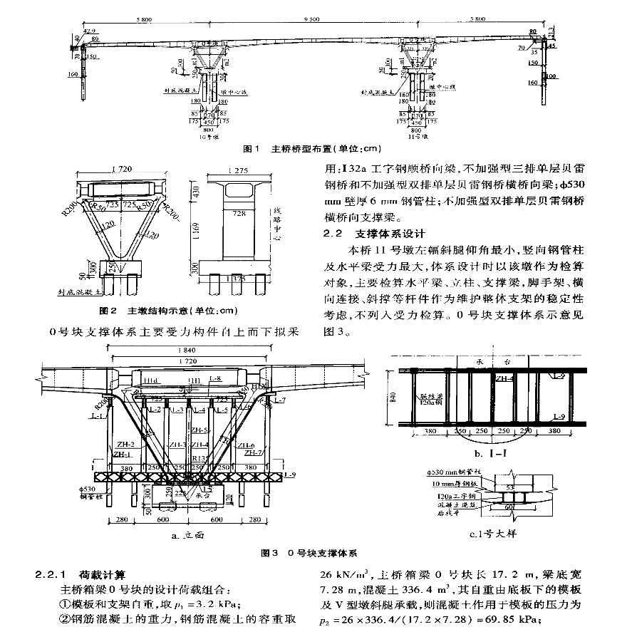 韩江特大桥深水V型墩顶主梁0号块支撑体系设计-图二